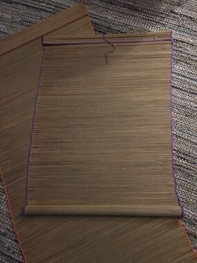NWOT Set of 2 Large Bamboo Roll-Up Beach Mats (70”x30”)
